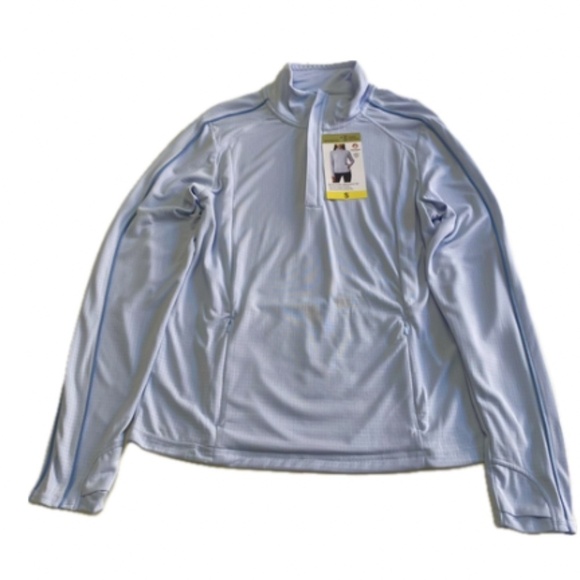 Mondetta Ladies' Quarter-Zip Pullover, Zippered Pockets, Light Blue, Small NWT - Picture 9 of 15